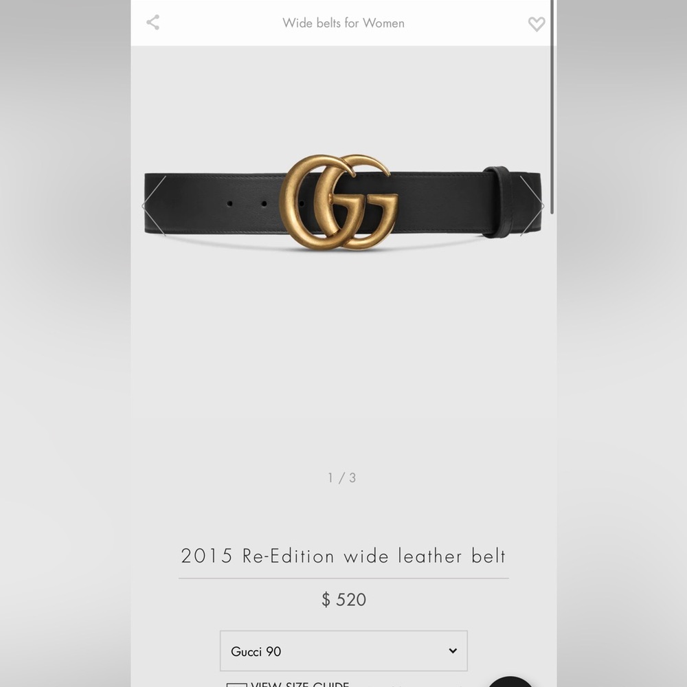 Gucci signature leather belt